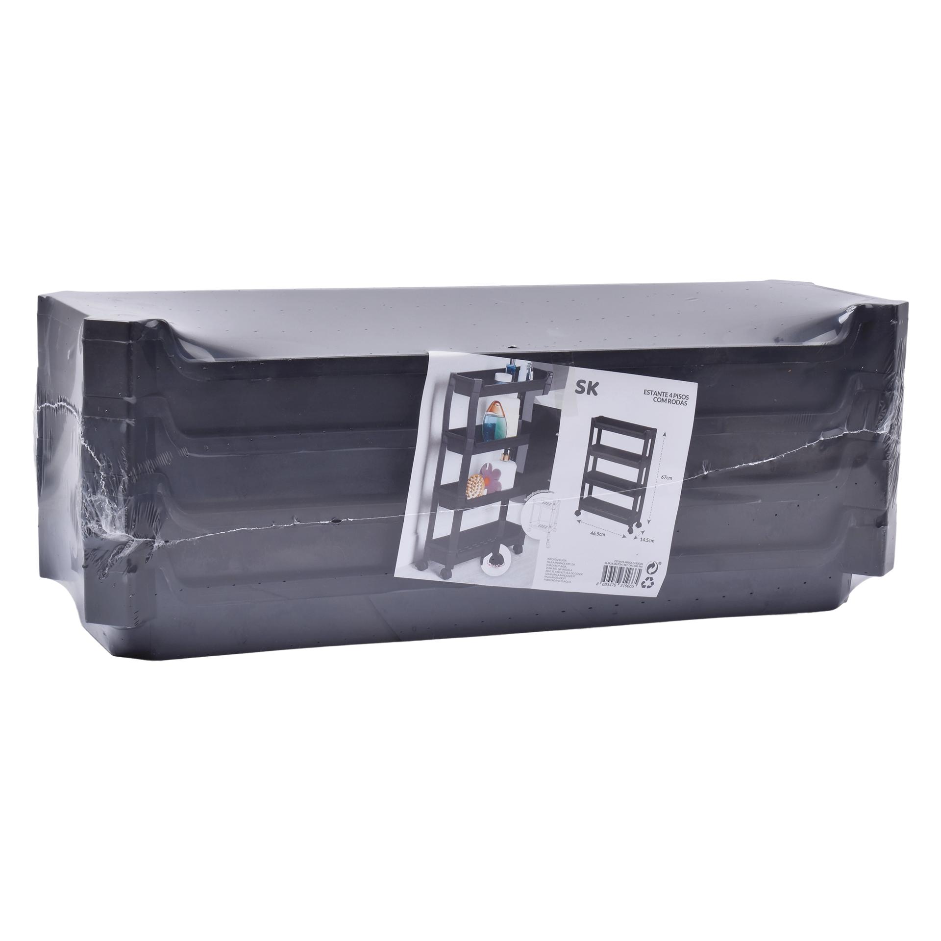 ESTANTE 4 PISOS C/RODAS SK ORG-060-966 CX6 ESTANTE 4 PISOS C/RODAS SK ORG-060-966 CX6