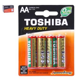 PILHAS TOSHIBA H. DUTY R06 AA 4PS