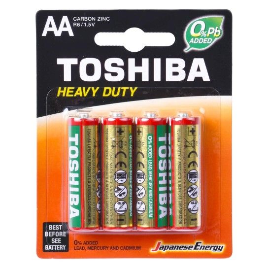 PILHAS TOSHIBA H. DUTY R06 AA 4PÇS PILHAS TOSHIBA H. DUTY R06 AA 4PÇS