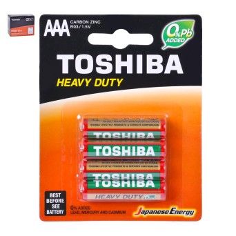 PILHAS TOSHIBA H. DUTY R03 AAA 4PS