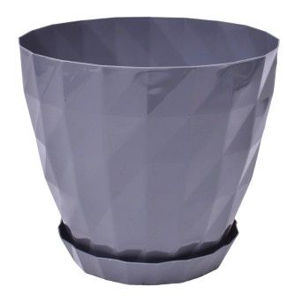 VASO C/PRT CINZA 188X188X168 510-27 CX36