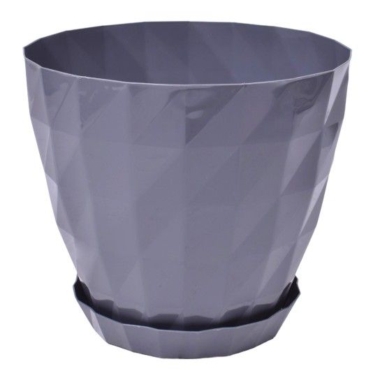 VASO C/PRT CINZA 188X188X168 510-27 CX36