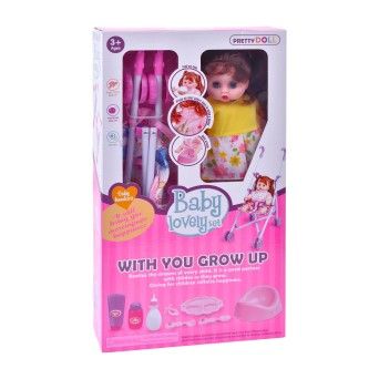 BONECA+CARRINHO BEBE SK CP256340/158-05BCX12