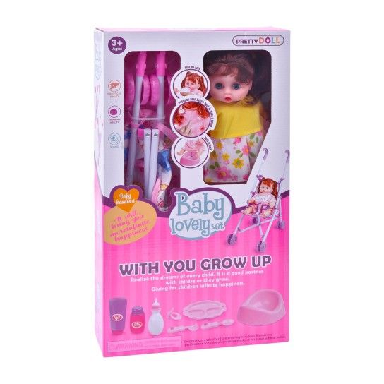 BONECA+CARRINHO BEBE SK CP256340/158-05BCX12