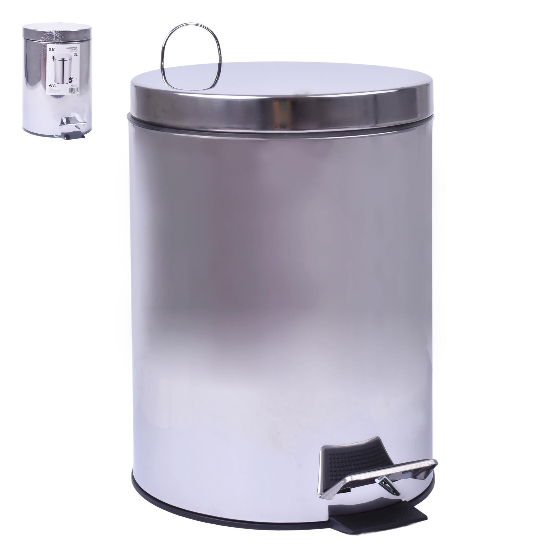 BALDE C/PEDAL 3LT 17X17X25CM SK-C-804-789 CX6 BALDE C/PEDAL 3LT 17X17X25CM SK-C-804-789 CX6