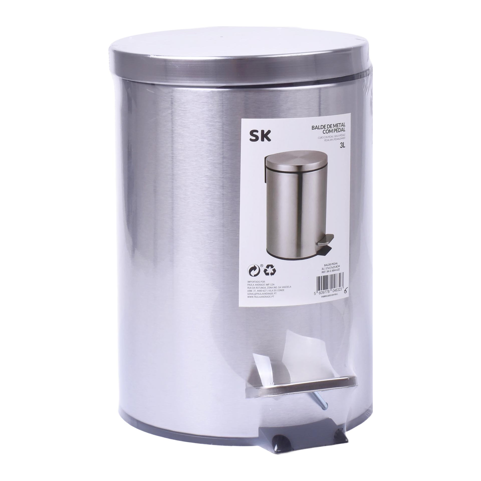 BALDE C/PEDAL 3L METAL BALDE C/PEDAL 3L METAL