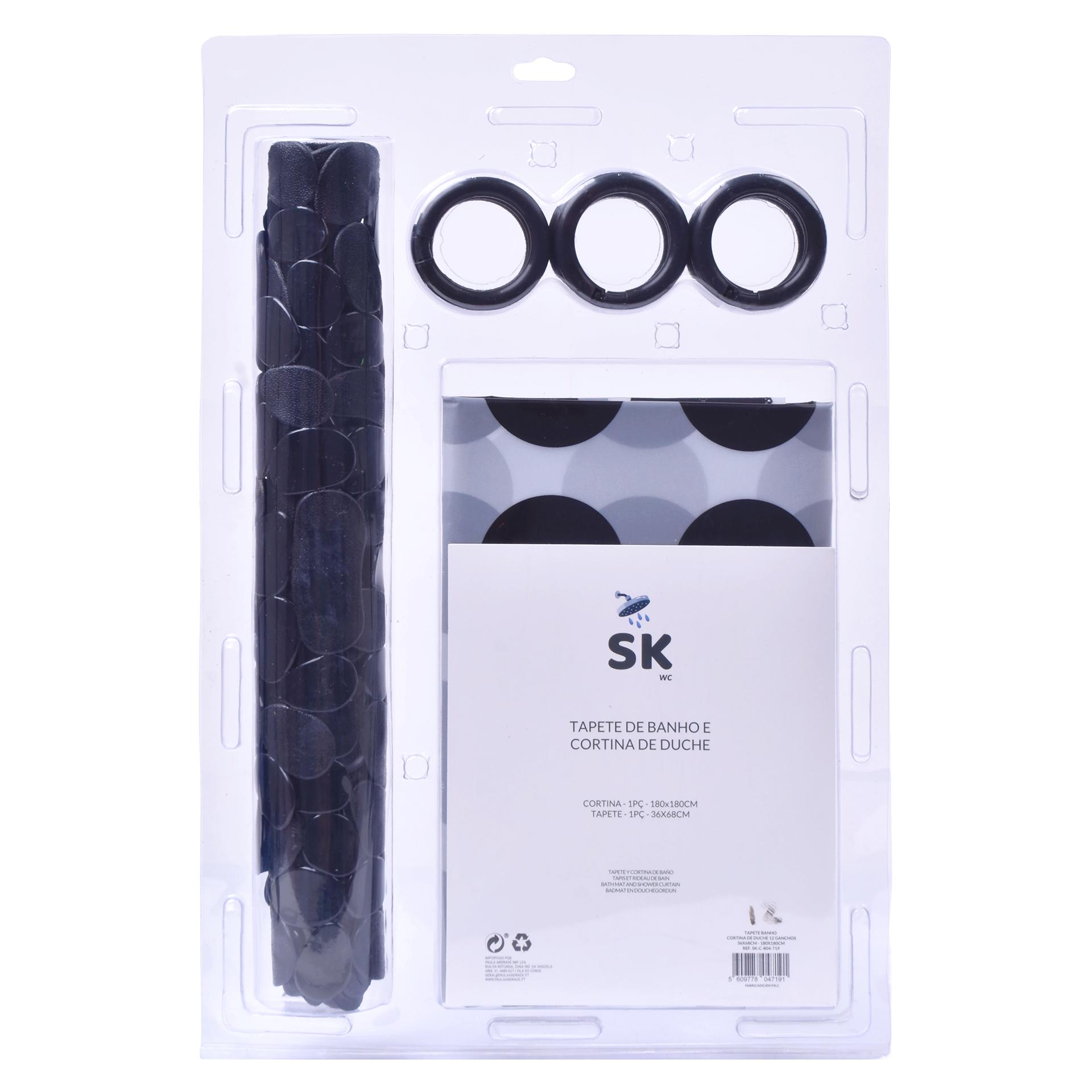 CORTINA DUCHE+TAPETE SK-C-804-719 CX24 CORTINA DUCHE+TAPETE SK-C-804-719 CX24
