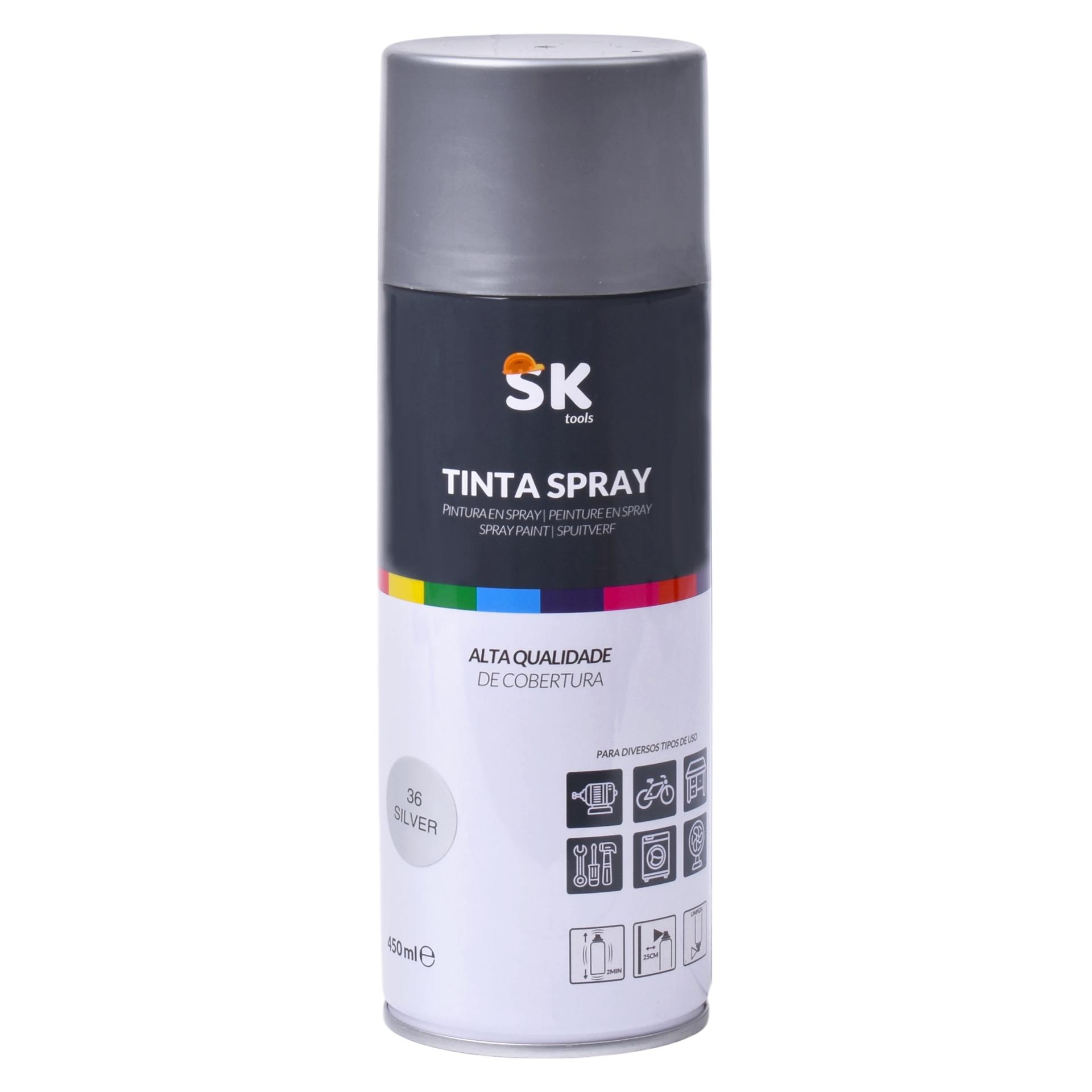 TINTA SPRAY 36 SILVER SK 990-307 CX48 TINTA SPRAY 36 SILVER SK 990-307 CX48