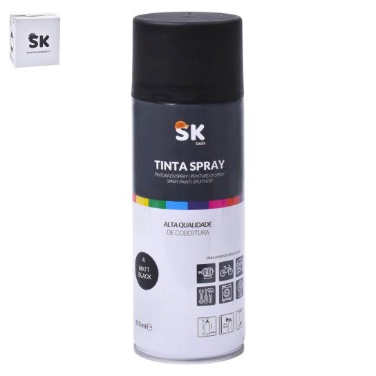 TINTA SPRAY 4 MATT BLACK SK990-300 CX48
