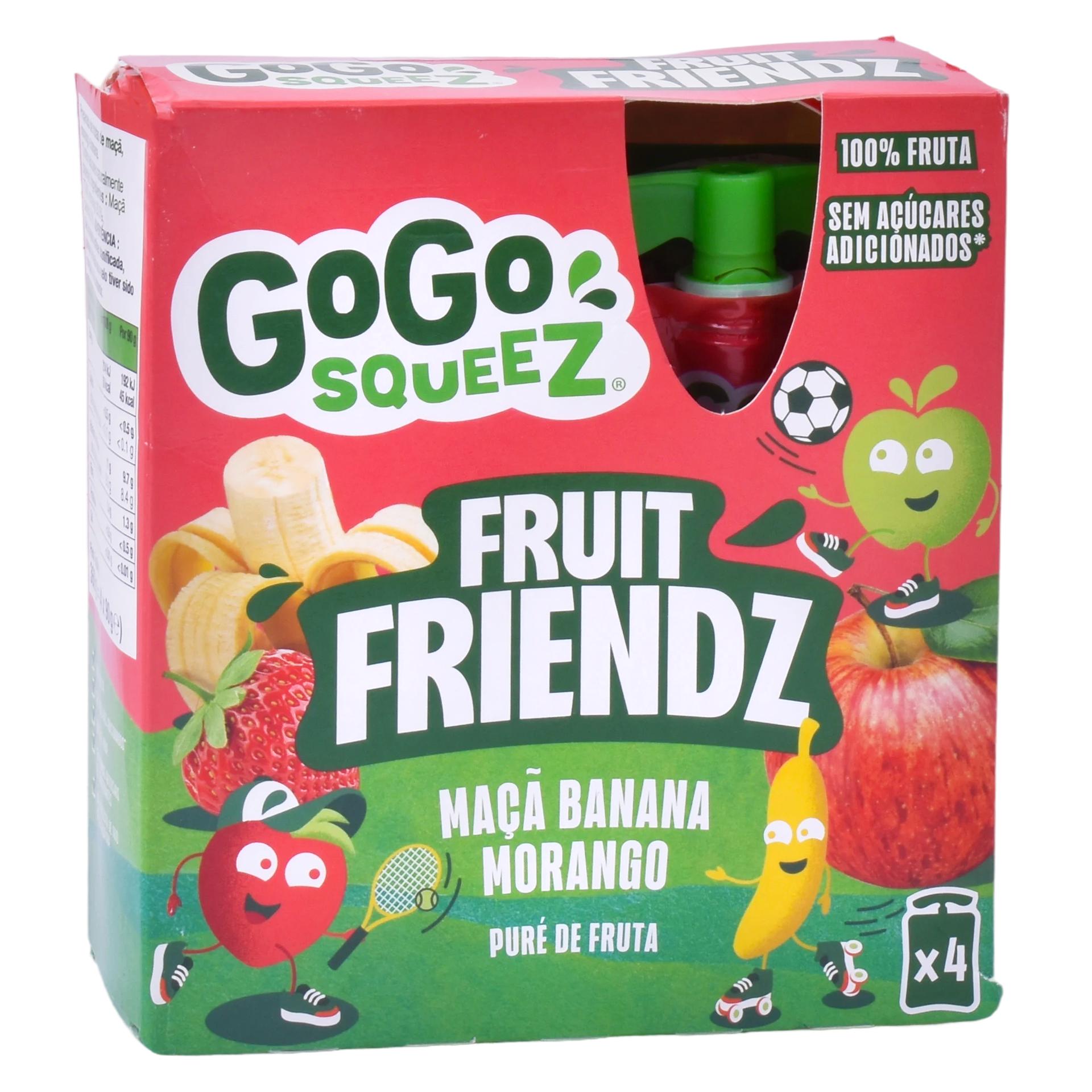 GOGO SQUEEZ MAÇA/BANAN/MORANG 4X90G GOGO SQUEEZ MAÇA/BANAN/MORANG 4X90G