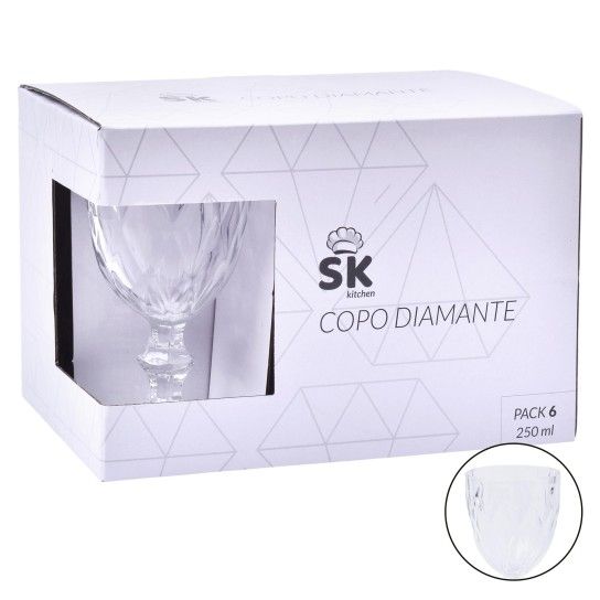 COPO VINHO TRP 250ML 6UN DIAM 642-08