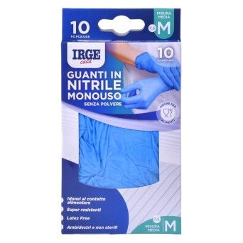 LUVAS NITR  AZUL M 10UN FARMALINE CX24
