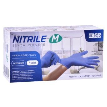 LUVAS NITRILO AZUIS TAM M 100UN