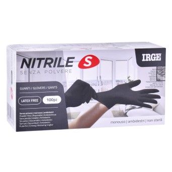 LUVAS NITRILO PRETAS TAM S 100UN