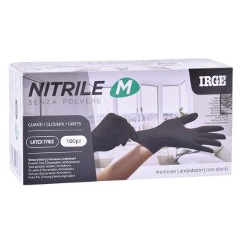LUVAS NITRILO PRETAS TAM M 100UN
