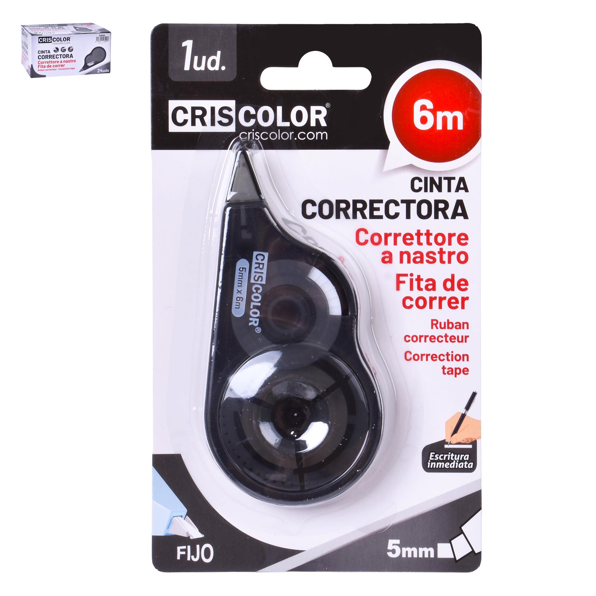 CORRETOR FITA 5MMX6M 43924 CRISCOLOR CORRETOR FITA 5MMX6M 43924 CRISCOLOR