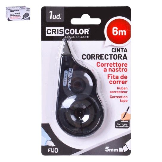 CORRETOR FITA 5MMX6M 43924 CRISCOLOR CORRETOR FITA 5MMX6M 43924 CRISCOLOR