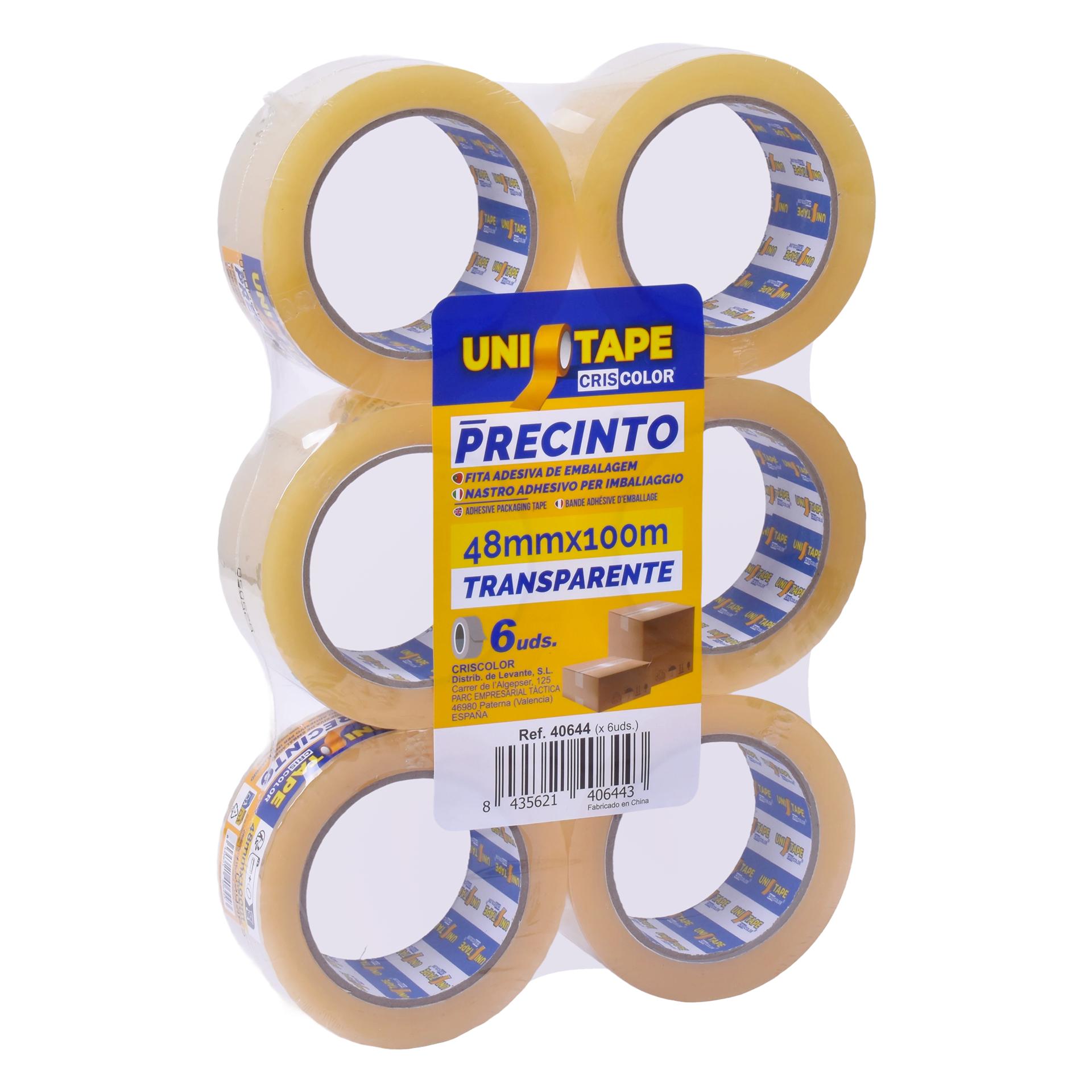FITA COLA TRANSP 48MMX100M CRISCOLOR 40644 FITA COLA TRANSP 48MMX100M CRISCOLOR 40644