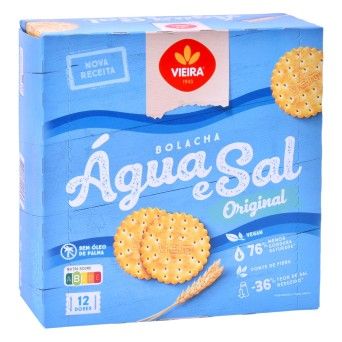 BOLACHA AGUA/SAL VIEIRA 12PACKS 12X14G