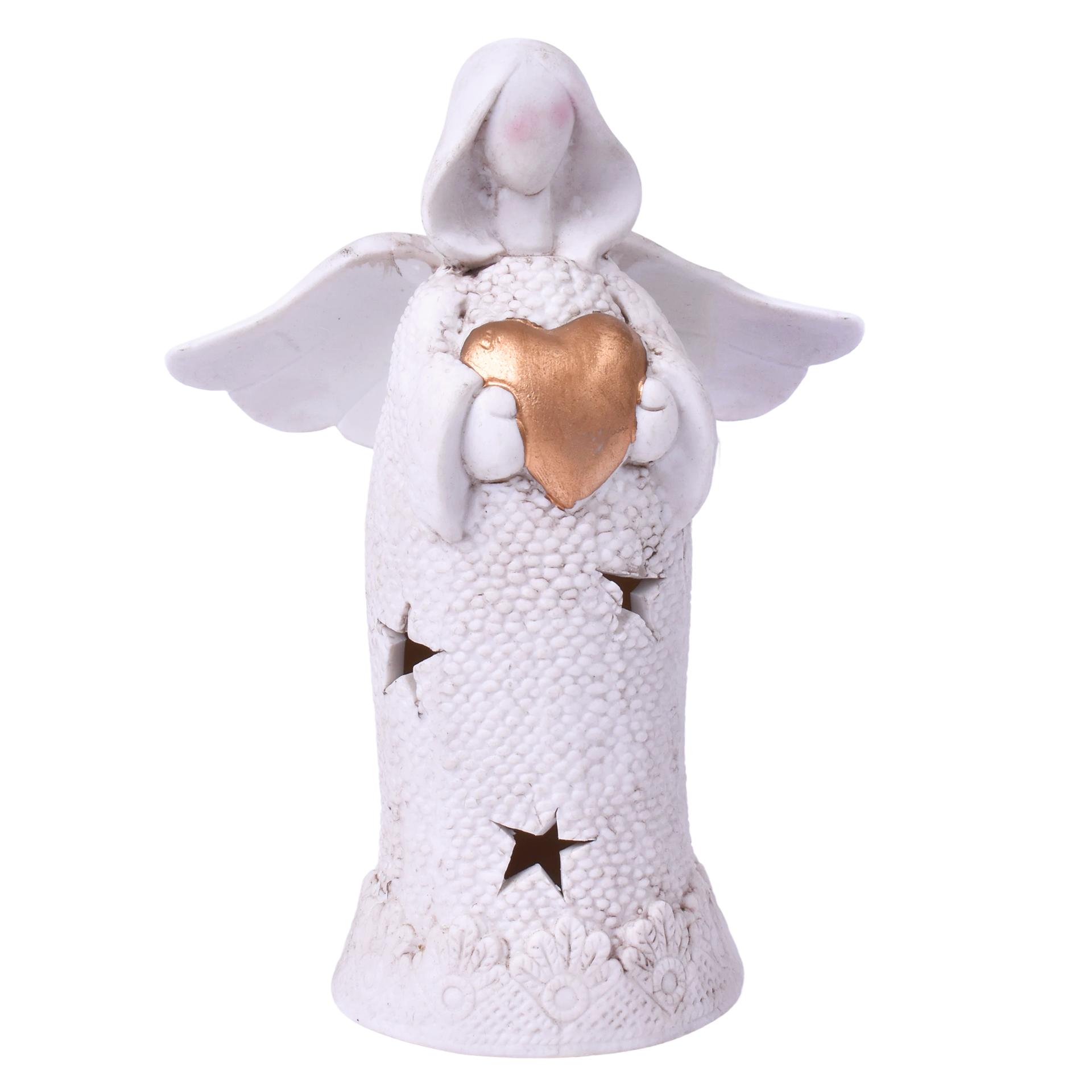 ANJO CERAMICA C/ LUZ 18CM 50431686 LUNA