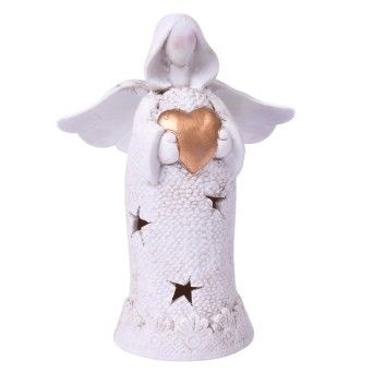 ANJO CERAMICA C/ LUZ 18CM 50431686 LUNA