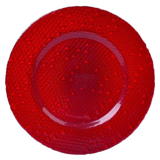 PRATO VIDRO RED VRM 33CM PRATO VIDRO RED VRM 33CM