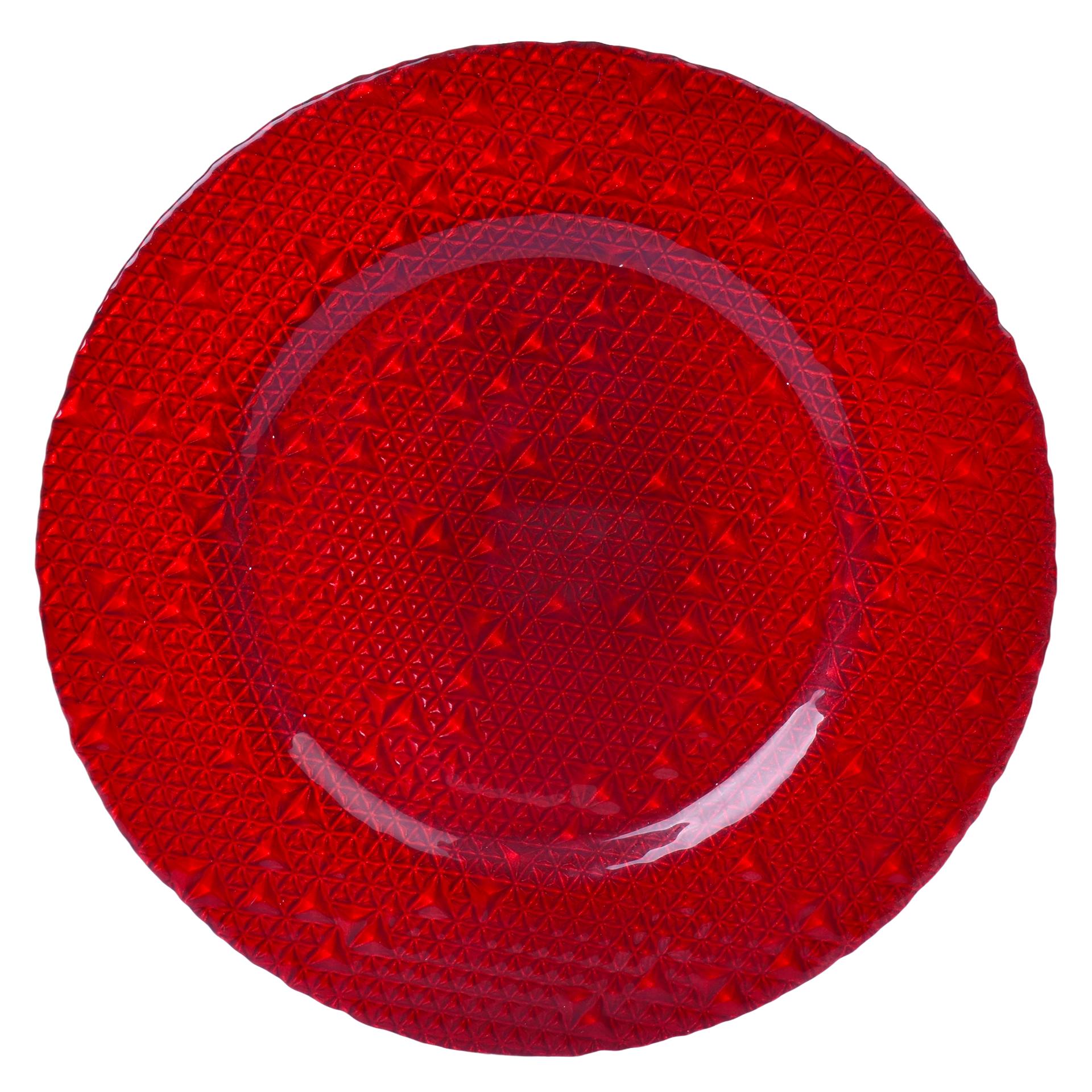 PRATO VIDRO RED VRM 33CM PRATO VIDRO RED VRM 33CM