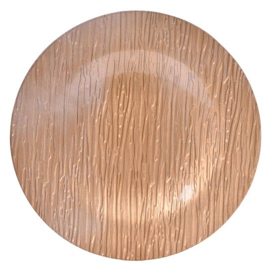 PRATO VIDRO NATAL OURO 32,5CM