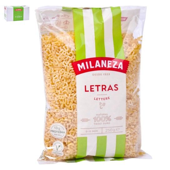 MILANEZA LETRAS 250G MILANEZA LETRAS 250G