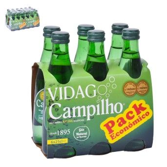 AGUA CAMPILHO C/GAS 25CL 4XPACK6