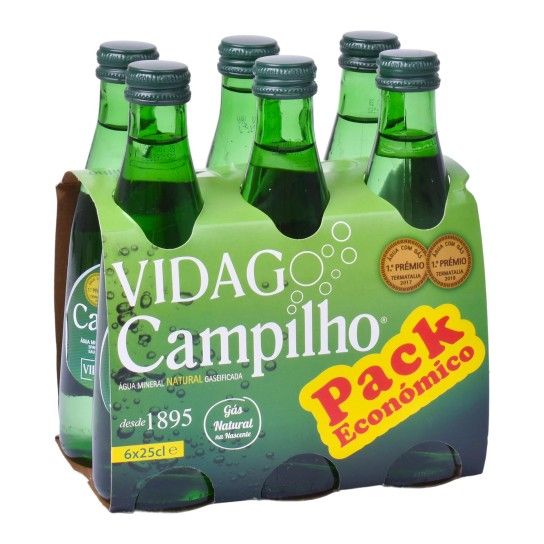 AGUA CAMPILHO C/GAS 25CL 4XPACK6 AGUA CAMPILHO C/GAS 25CL 4XPACK6