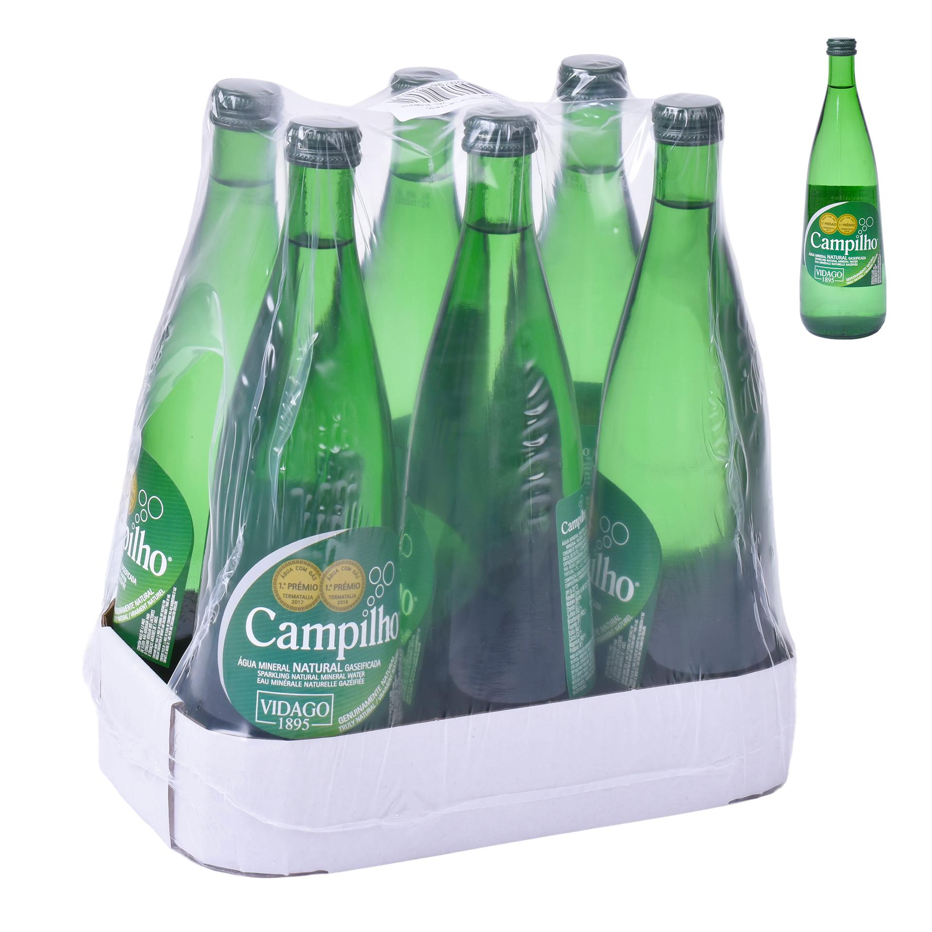 AGUA CAMPILHO C/GAS 75CL CX6 AGUA CAMPILHO C/GAS 75CL CX6