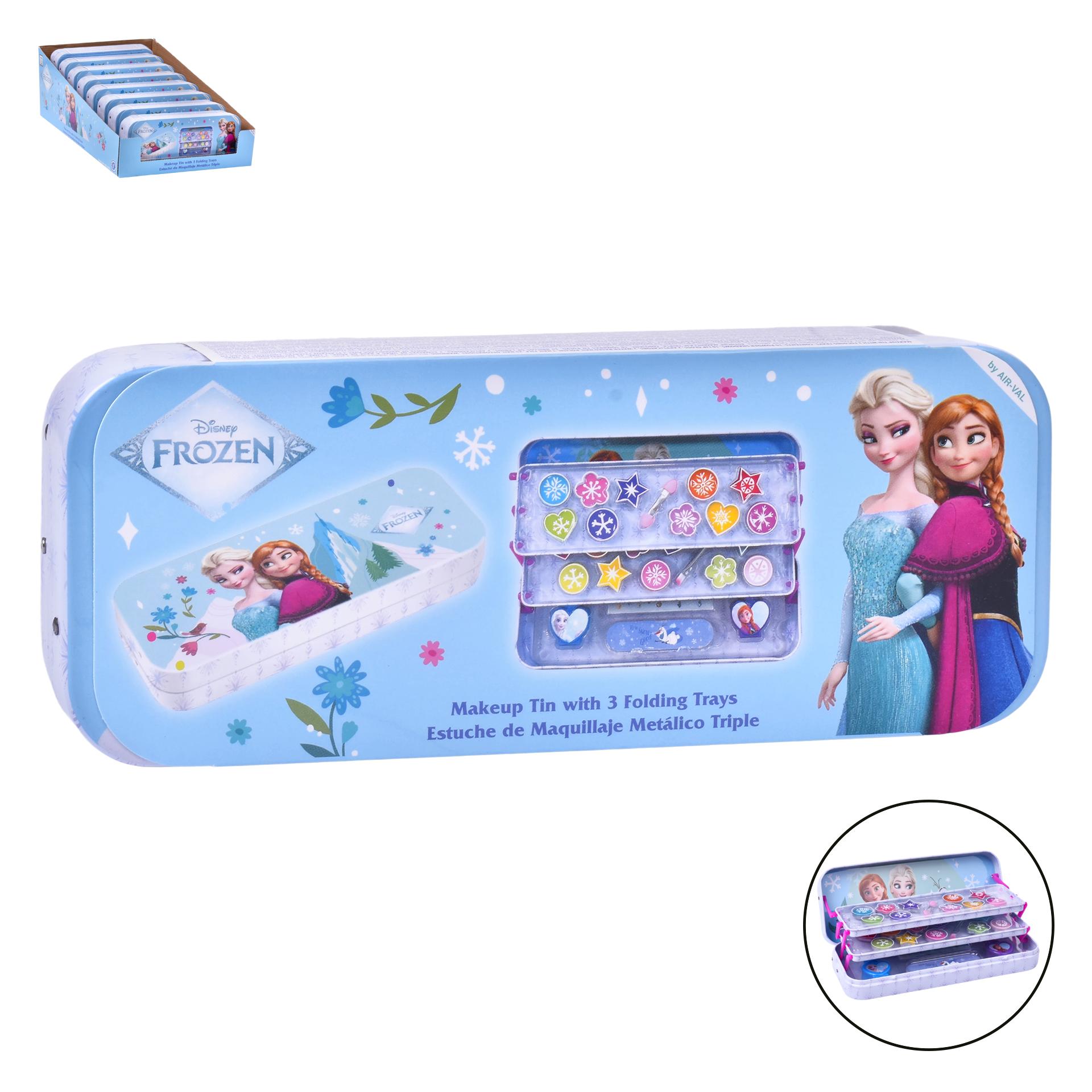 ESTOJO MAQUILHAGEM 3 DIV FROZEN TIN
