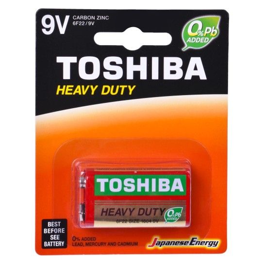 PILHA TOSHIBA H. DUTY 6F22KE 9V CX10