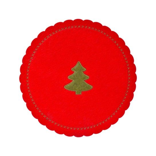 BASE FELTRO NATAL VRM/VRD. 25CM BASE FELTRO NATAL VRM/VRD. 25CM