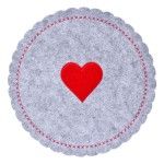 BASE FELTRO NATAL CINZ/VRM. 25CM BASE FELTRO NATAL CINZ/VRM. 25CM