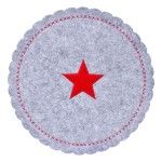 BASE FELTRO NATAL CINZ/VRM. 25CM BASE FELTRO NATAL CINZ/VRM. 25CM