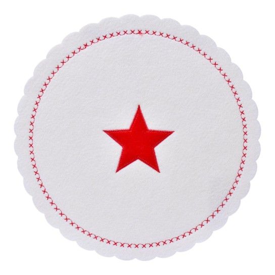 BASE FELTRO NATAL BRC/VRM. 25CM BASE FELTRO NATAL BRC/VRM. 25CM