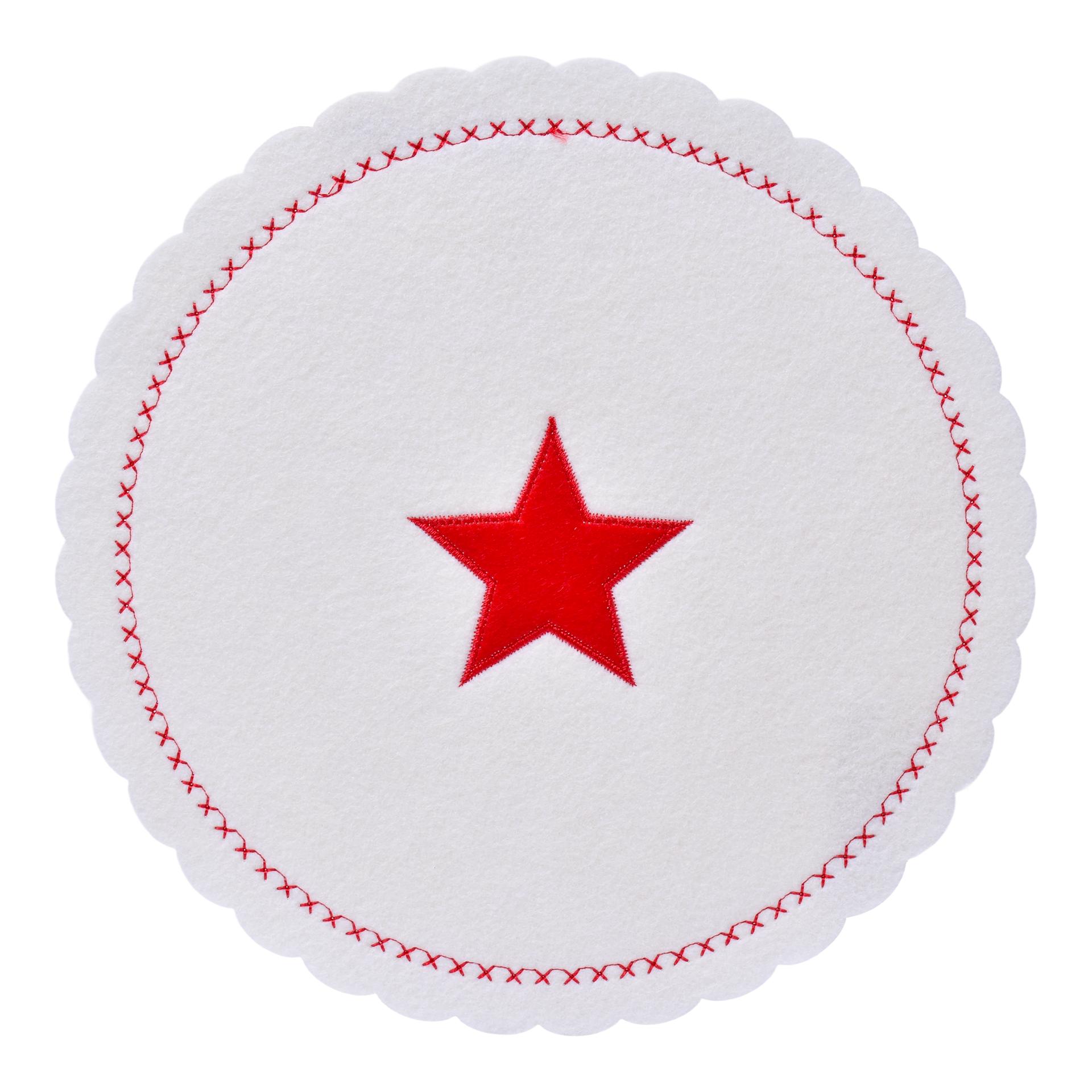 BASE FELTRO NATAL BRC/VRM. 25CM BASE FELTRO NATAL BRC/VRM. 25CM