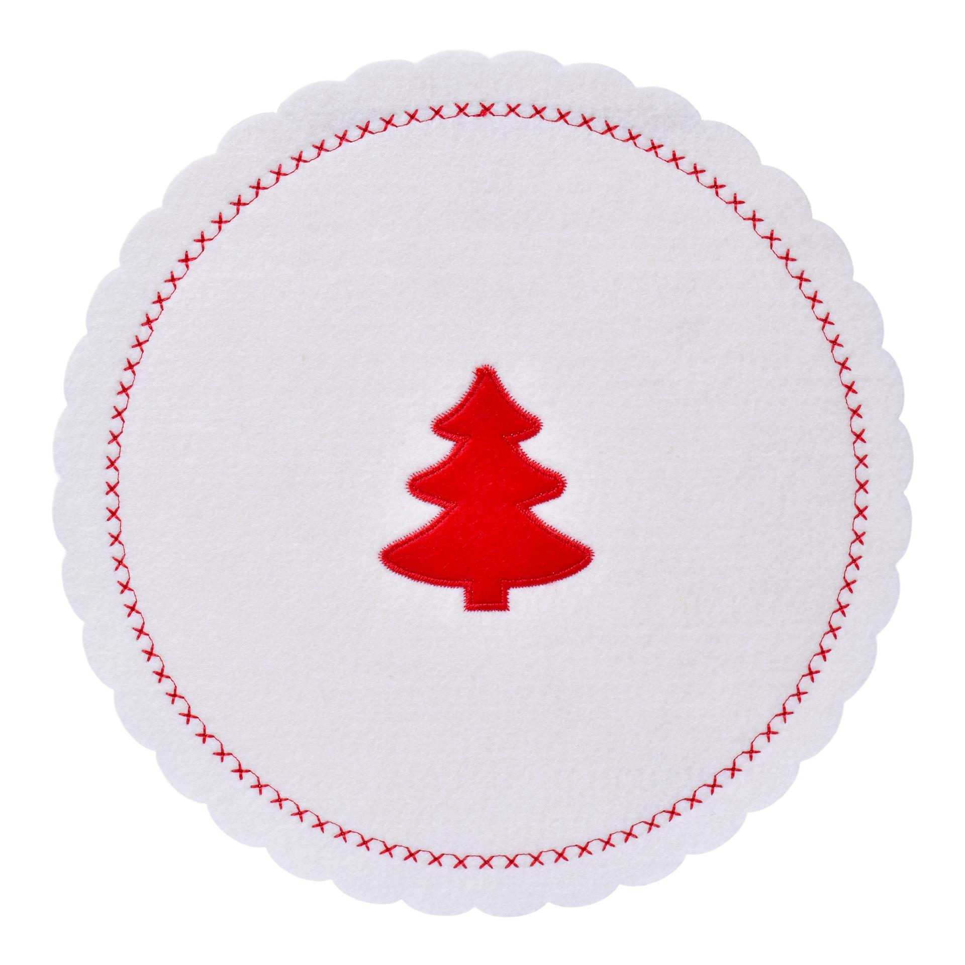 BASE FELTRO NATAL BRC/VRM. 25CM BASE FELTRO NATAL BRC/VRM. 25CM