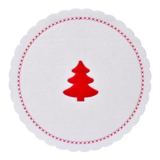 BASE FELTRO NATAL BRC/VRM. 25CM BASE FELTRO NATAL BRC/VRM. 25CM