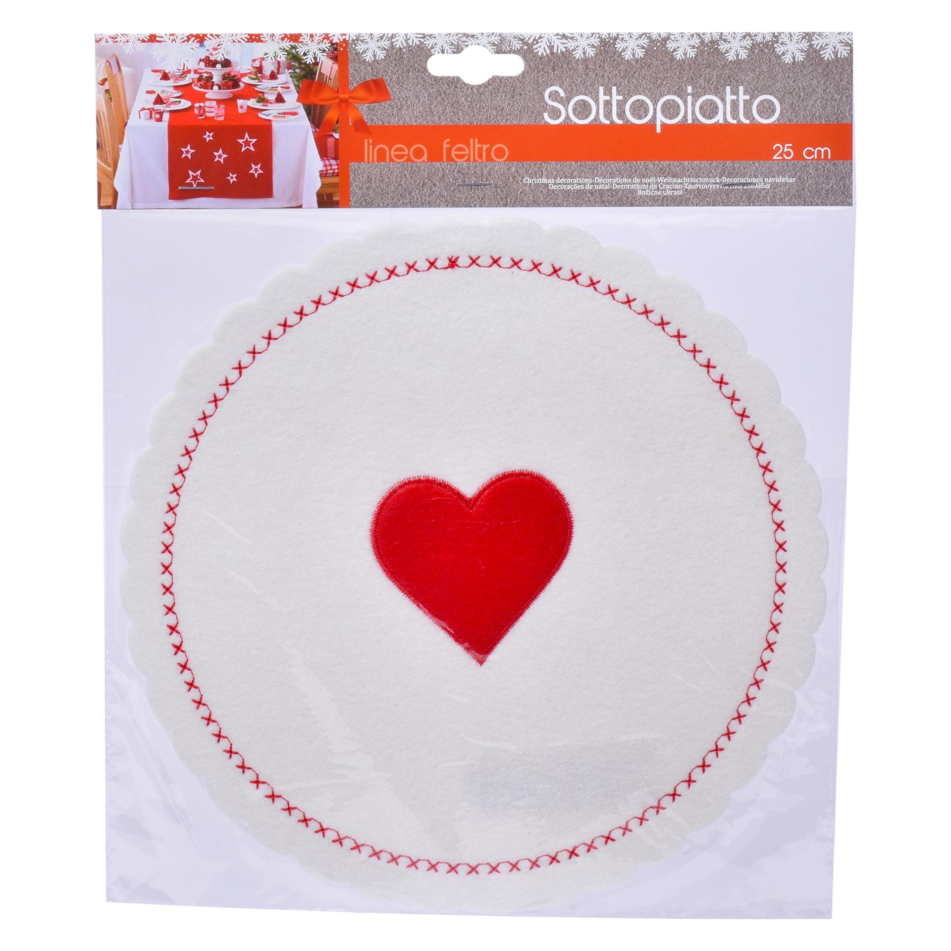 BASE FELTRO NATAL BRC/VRM. 25CM BASE FELTRO NATAL BRC/VRM. 25CM