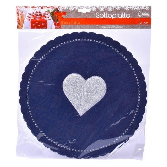 BASE NATAL FELTRO AZUL/PRATA 35CM BASE NATAL FELTRO AZUL/PRATA 35CM