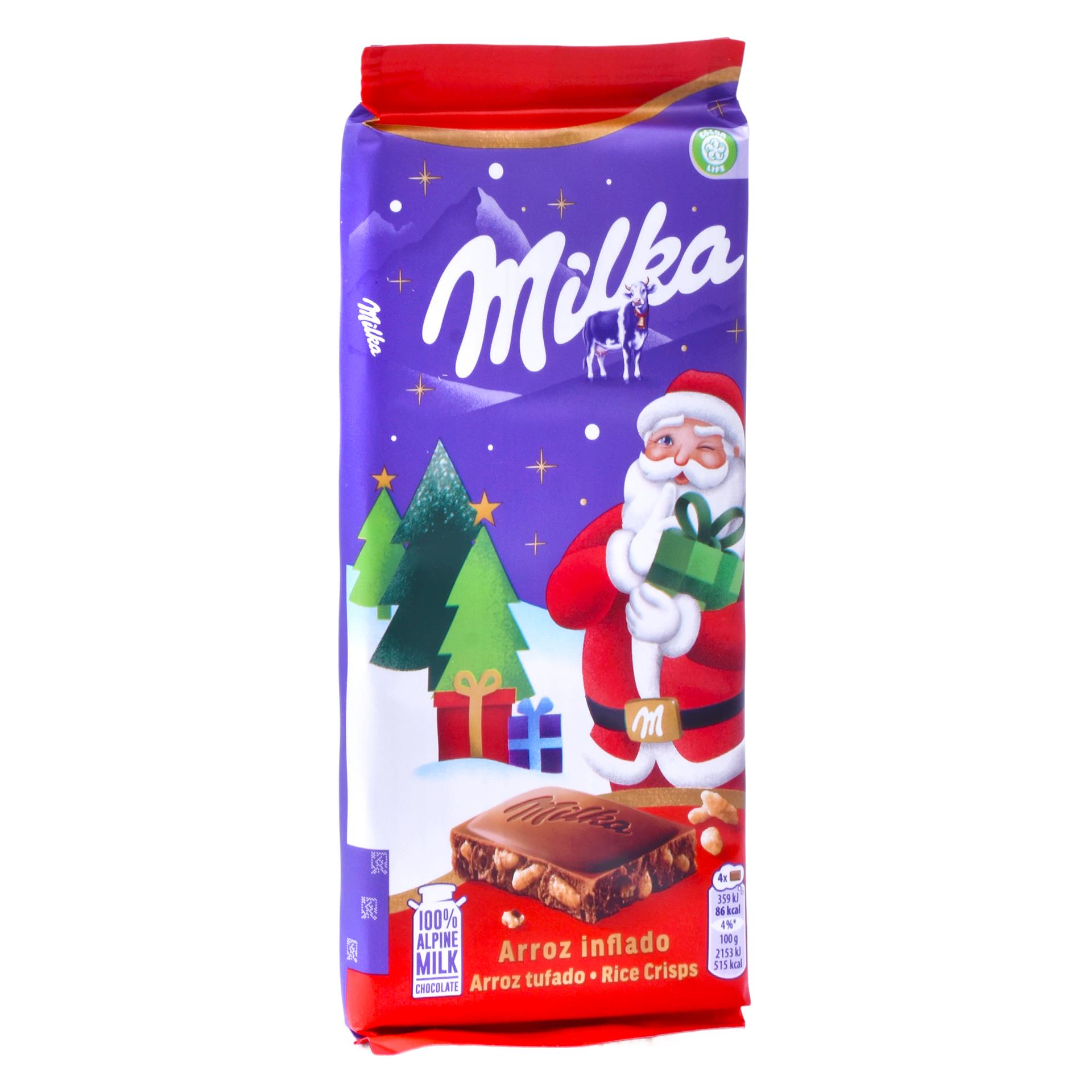 MILKA ARROZ TUFADO NATAL 20X100G CX20