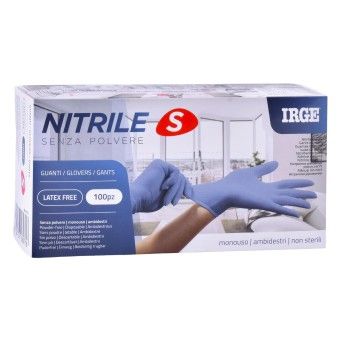 LUVAS NITRILO AZUIS TAM S 100UN