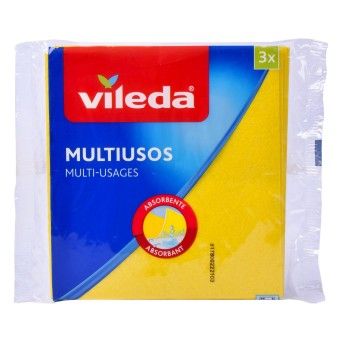 VILEDA PANO MULTIUSO AMARELO 3UN CX24