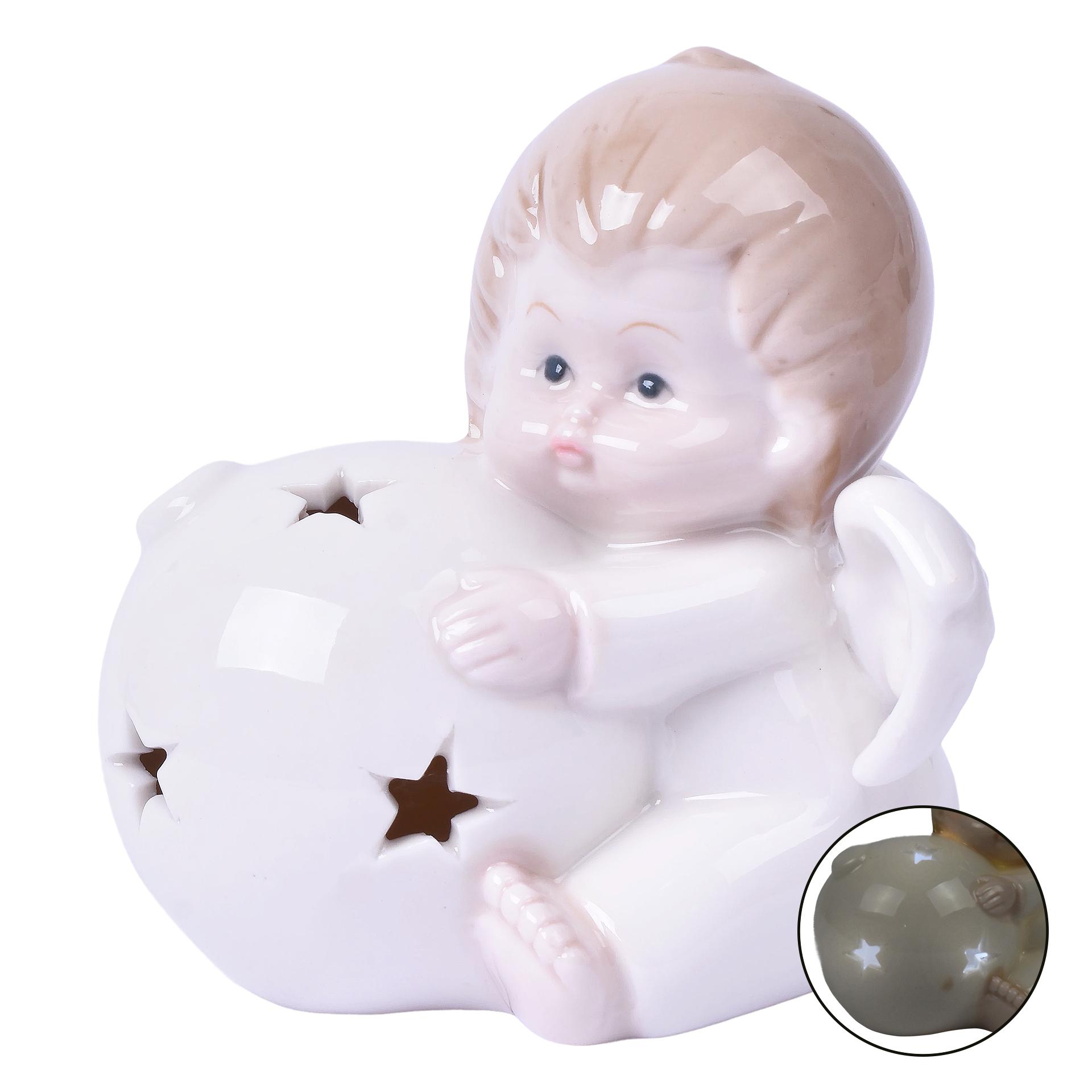 ANJO PORCELANA 11CM C/ LUZ 50431171 ANJO PORCELANA 11CM C/ LUZ 50431171