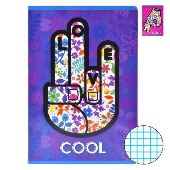 CADERNO AGRAF A5 80F QUADR.COOL