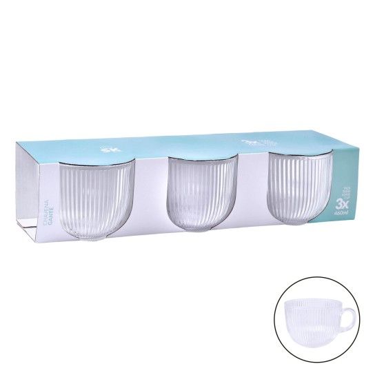 CHAVENA VIDRO GANTE 460ML 3UN SK424-49 CHAVENA VIDRO GANTE 460ML 3UN SK424-49