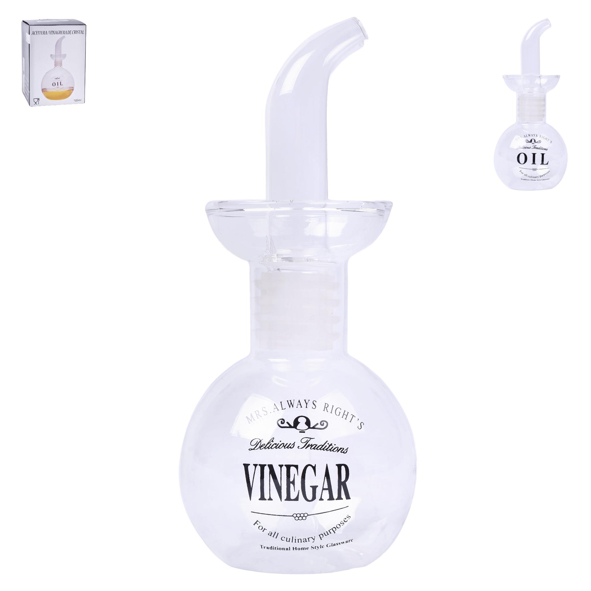 AZEITEIRA/VINAGREIRA VIDRO 125ML 154783 AZEITEIRA/VINAGREIRA VIDRO 125ML 154783